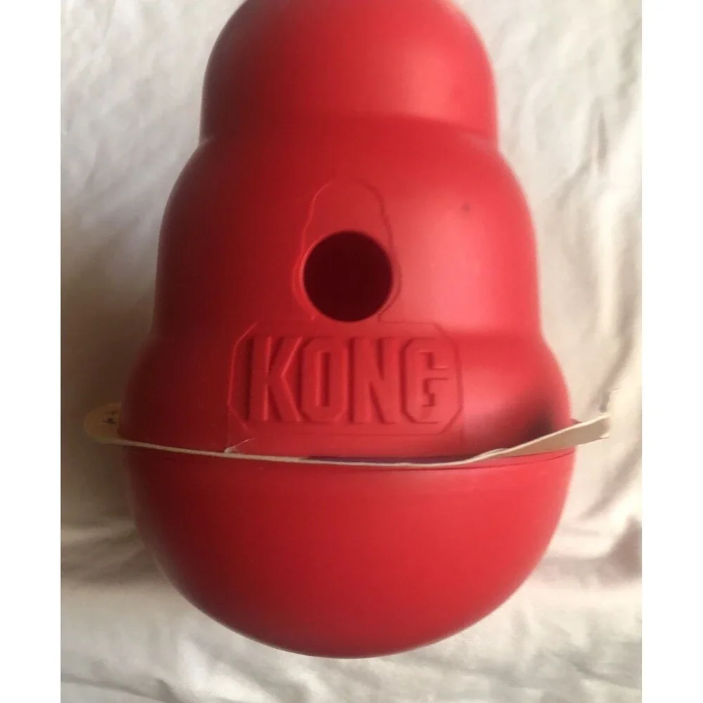 KONG Wobbler Interactive Dog Toy Treat Dispenser Red